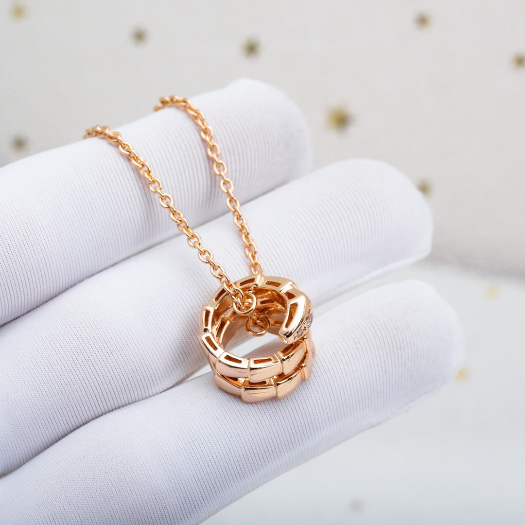 [TOPON]SERPENTI PINK GOLD NECKLACE DIAMOND