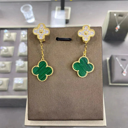 [TOPON]CLOVER  2 MOTIFS  DIAMOND  EARRINGS (MULTIPLE CHOICESç´