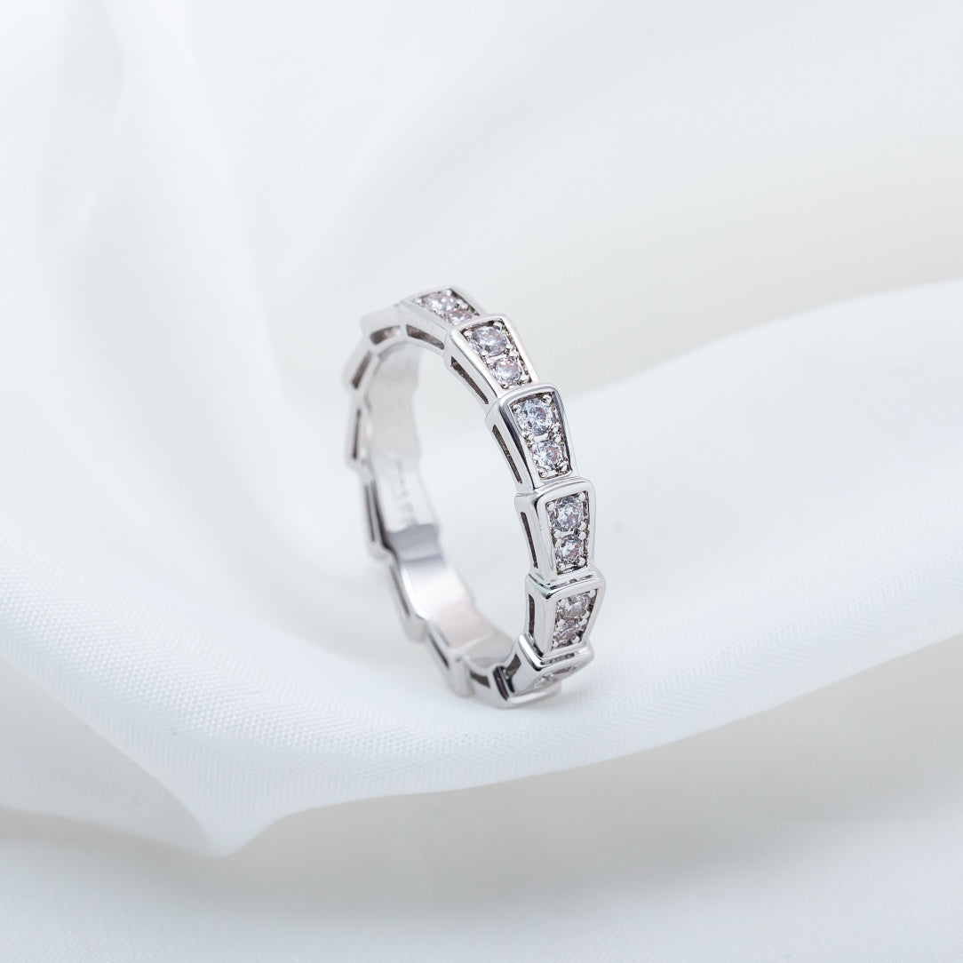 [TOPON]SERPENTI RING SILVER DIAMOND PAVED 3MM