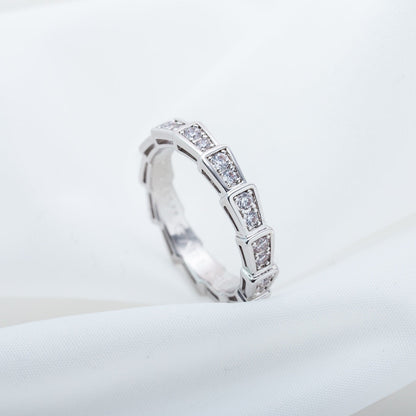 [TOPON]SERPENTI RING SILVER DIAMOND PAVED 3MM