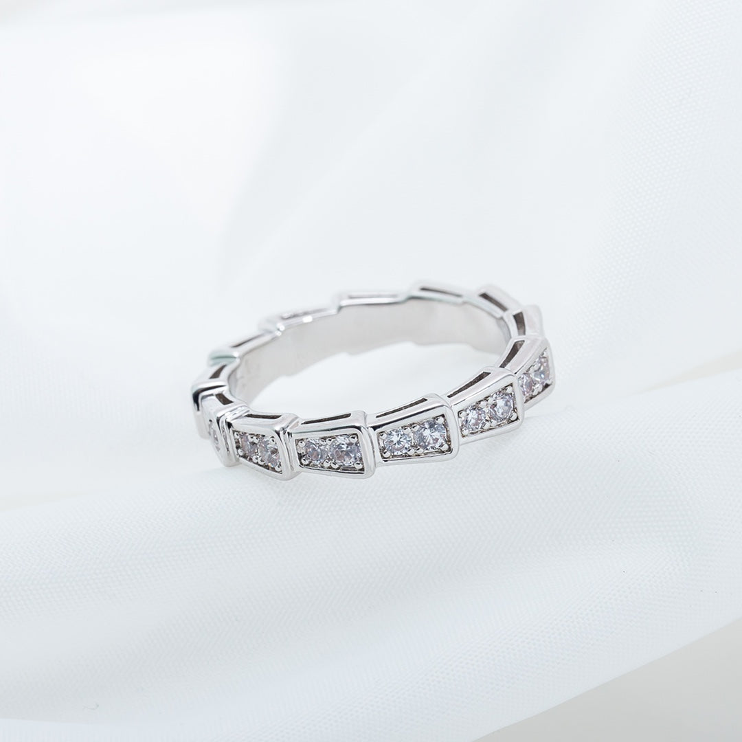 [TOPON]SERPENTI RING SILVER DIAMOND PAVED 3MM