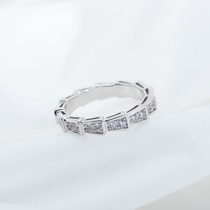 [TOPON]SERPENTI RING SILVER DIAMOND PAVED 3MM