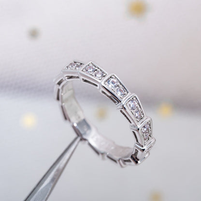 [TOPON]SERPENTI RING SILVER DIAMOND PAVED 3MM