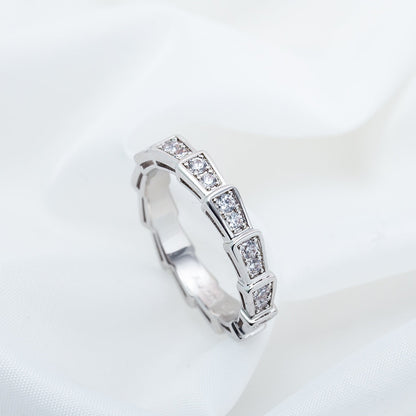 [TOPON]SERPENTI RING SILVER DIAMOND PAVED 3MM