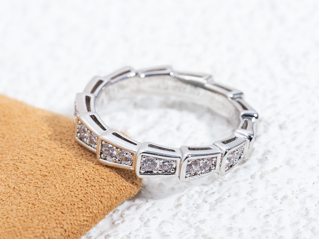 [TOPON]SERPENTI RING SILVER DIAMOND PAVED 3MM