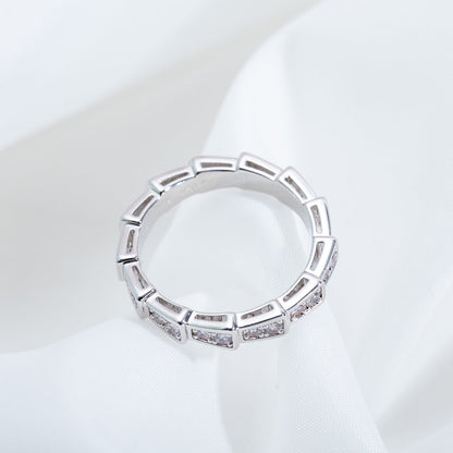 [TOPON]SERPENTI RING SILVER DIAMOND PAVED 3MM