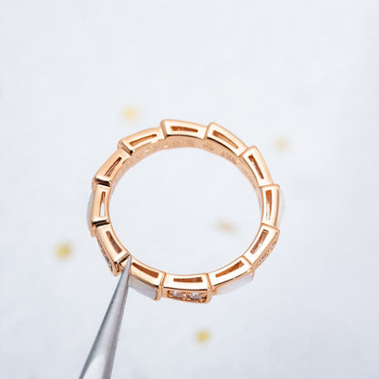 [TOPON]SERPENTI RING PINK GOLD DIAMOND MOP 3MM