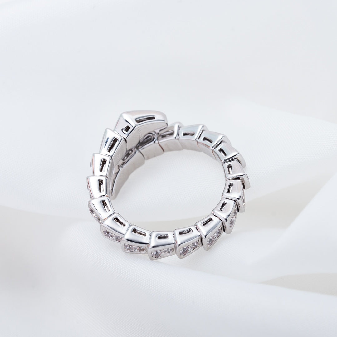 [TOPON]SERPENTI RING SILVER DIAMOND PAVED 4MM