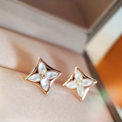 [TOPON]STAR MOP PINK GOLD EARRINGS