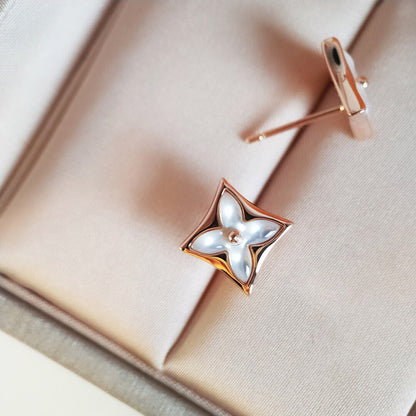 [TOPON]STAR MOP PINK GOLD EARRINGS