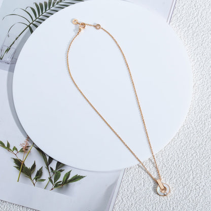 [TOPON]GARI NECKLACE PINK GOLD MOP