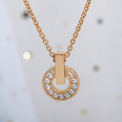 [TOPON]GARI NECKLACE PINK GOLD DIAMOND