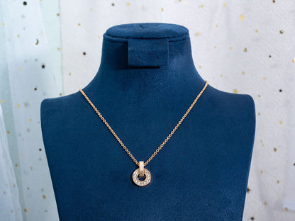 [TOPON]GARI NECKLACE PINK GOLD DIAMOND