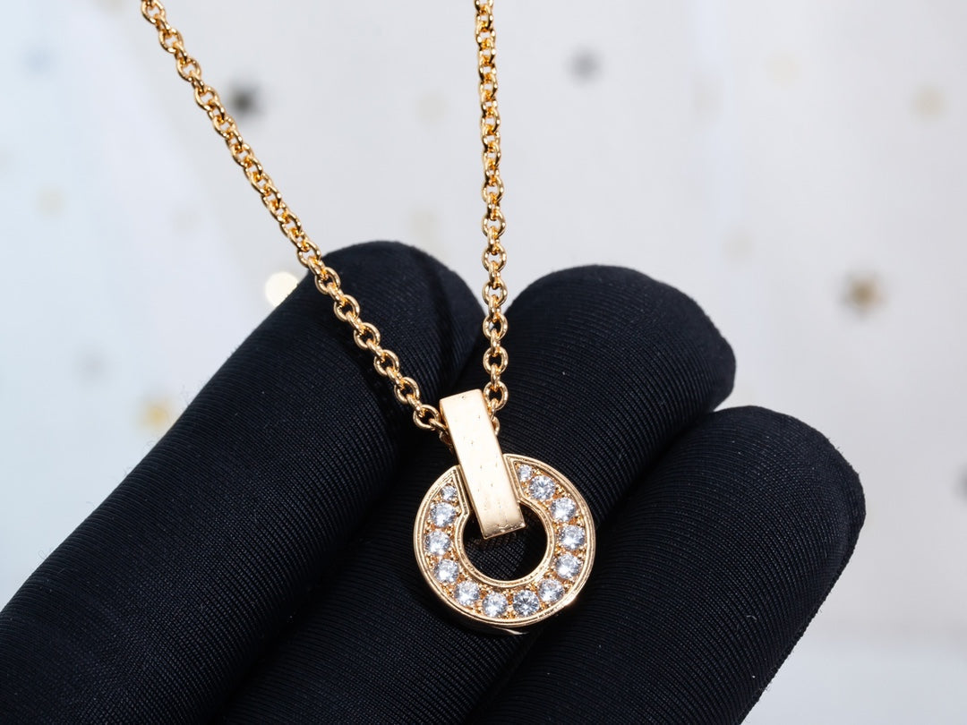 [TOPON]GARI NECKLACE PINK GOLD DIAMOND