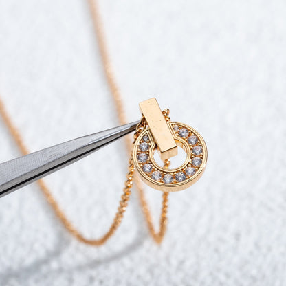 [TOPON]GARI NECKLACE PINK GOLD DIAMOND