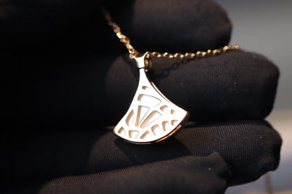 [TOPON]DREAM NECKLACE WHITE MOP PINK GOLD 1 DIAMOND