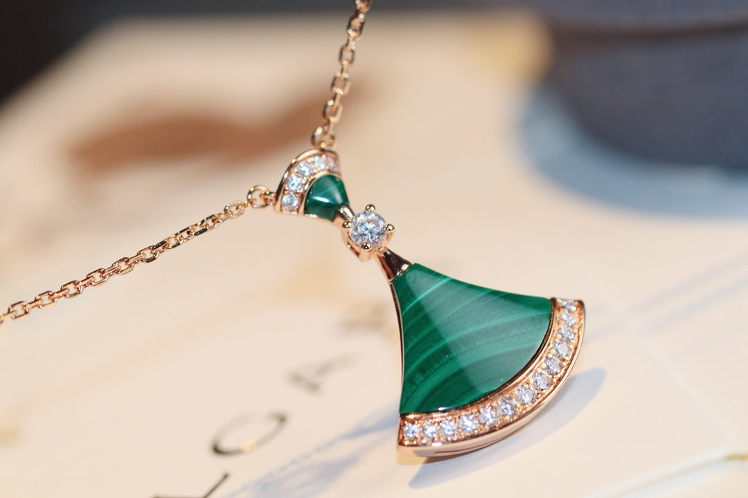 [TOPON]DREAM NECKLACE MALACHITE DIAMOND