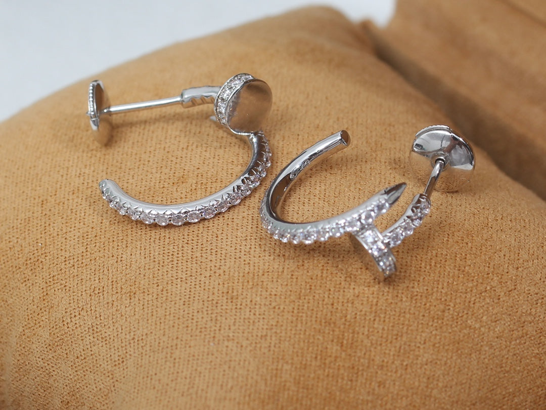 [TOPON]JUSTE EARRINGS 12.75MM SILVER DIAMOND