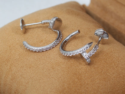 [TOPON]JUSTE EARRINGS 12.75MM SILVER DIAMOND