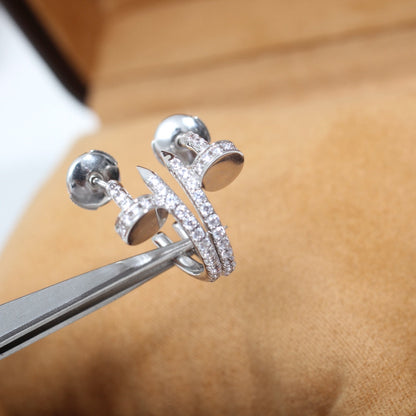 [TOPON]JUSTE EARRINGS 12.75MM SILVER DIAMOND