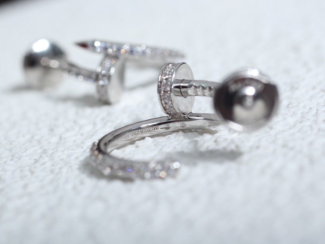 [TOPON]JUSTE EARRINGS 12.75MM SILVER DIAMOND