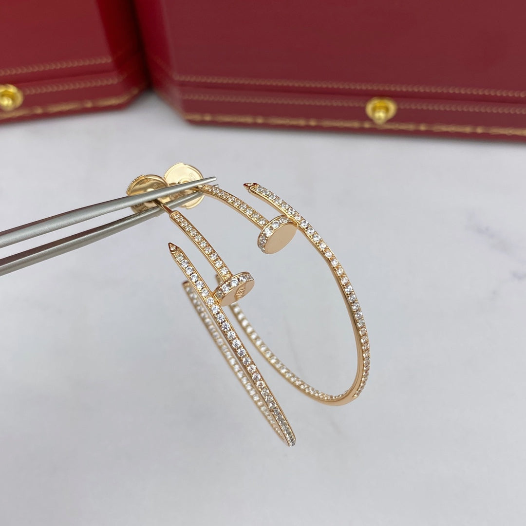 [TOPON]JUSTE EARRINGS FULL DIAMONDS 1.8MM