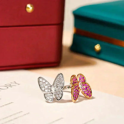 [TOPON]TWIN BUTTERFLY DIAMOND RING