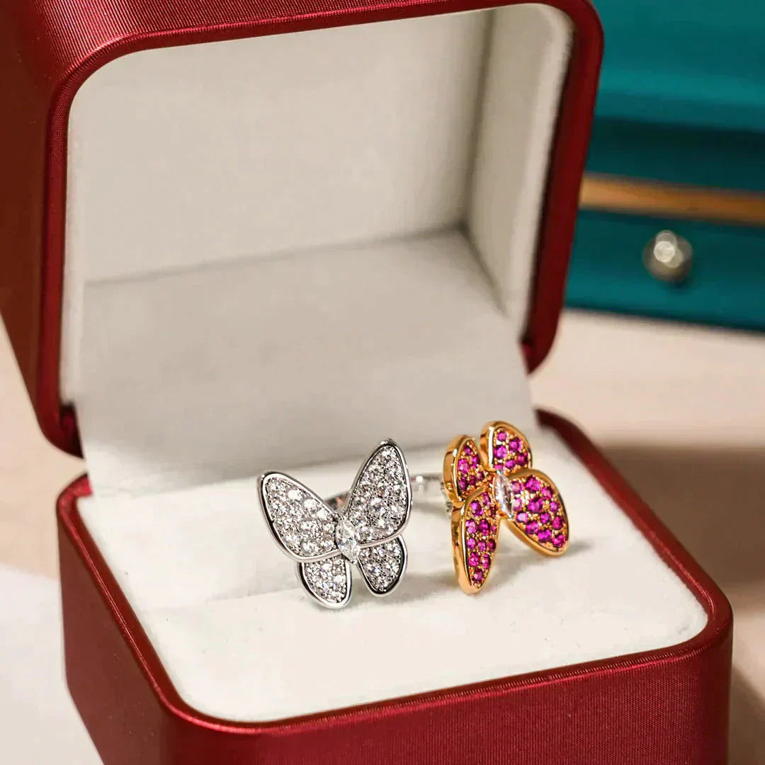 [TOPON]TWIN BUTTERFLY DIAMOND RING