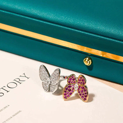 [TOPON]TWIN BUTTERFLY DIAMOND RING