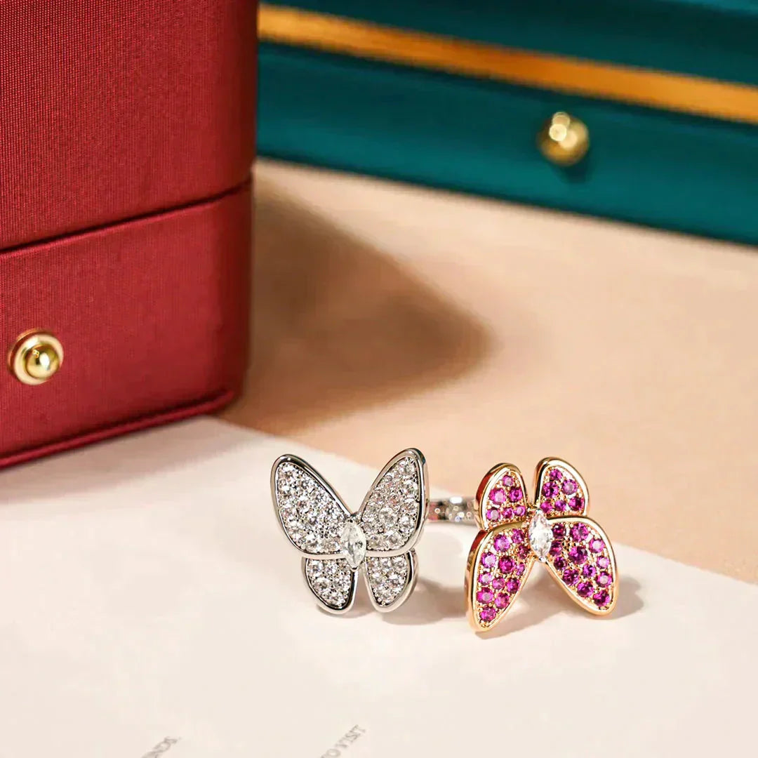 [TOPON]TWIN BUTTERFLY DIAMOND RING