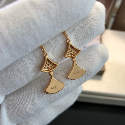 [TOPON]DREAM EARRINGS 3 MOTIFS DIAMOND MOP PINK GOLD