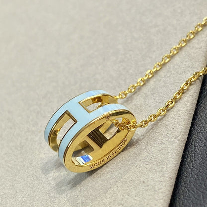 [TOPON]POP H LIGHT BLUE NECKLACE