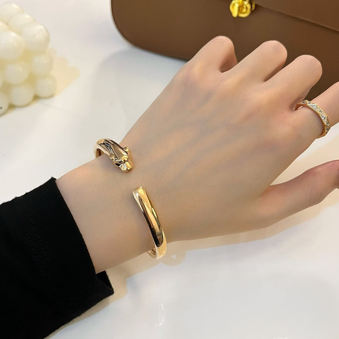 [TOPON]PANTHERE GOLD OPEN BRACELET