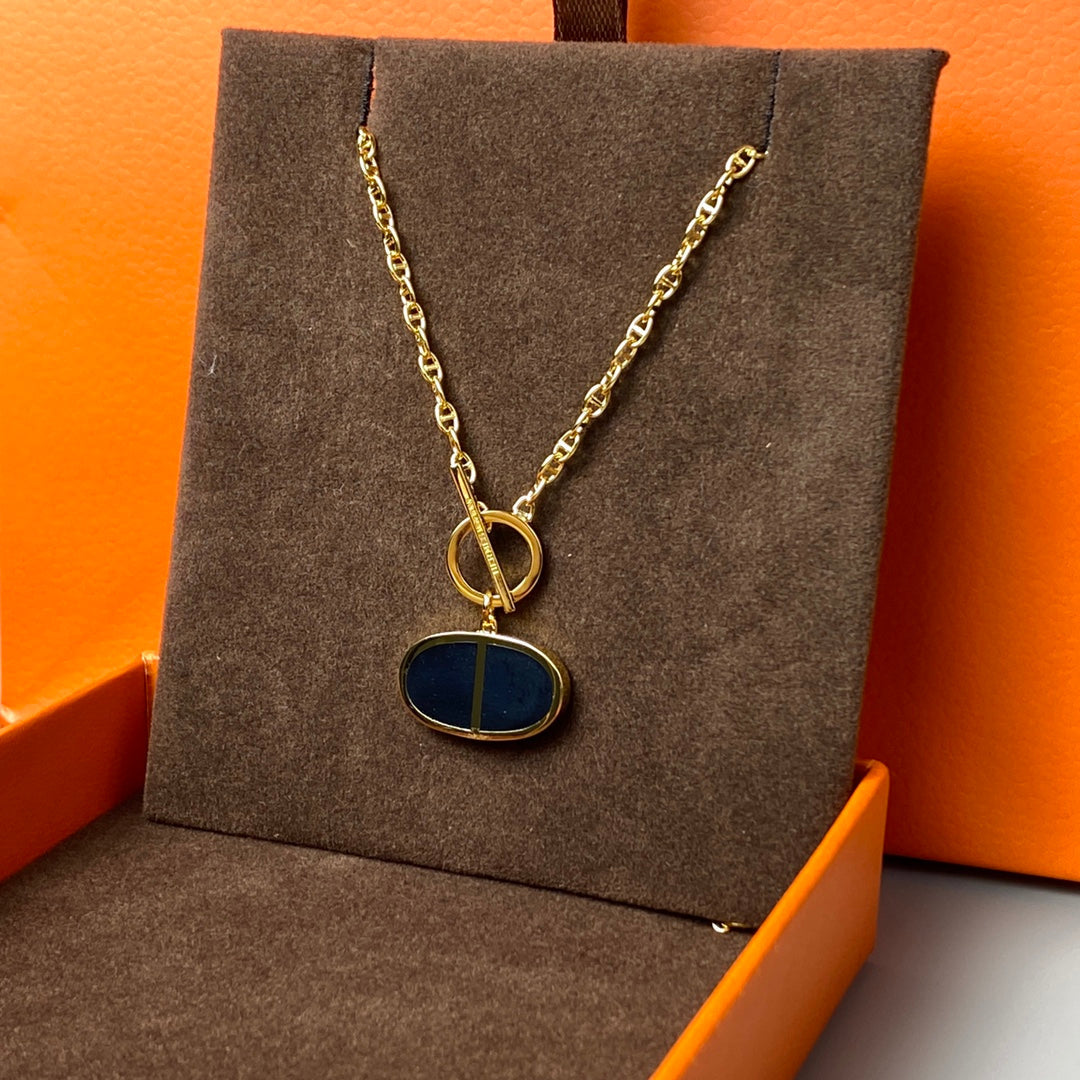 [TOPON]CHAINE VERSO BLACK CERAMIC NECKLACE