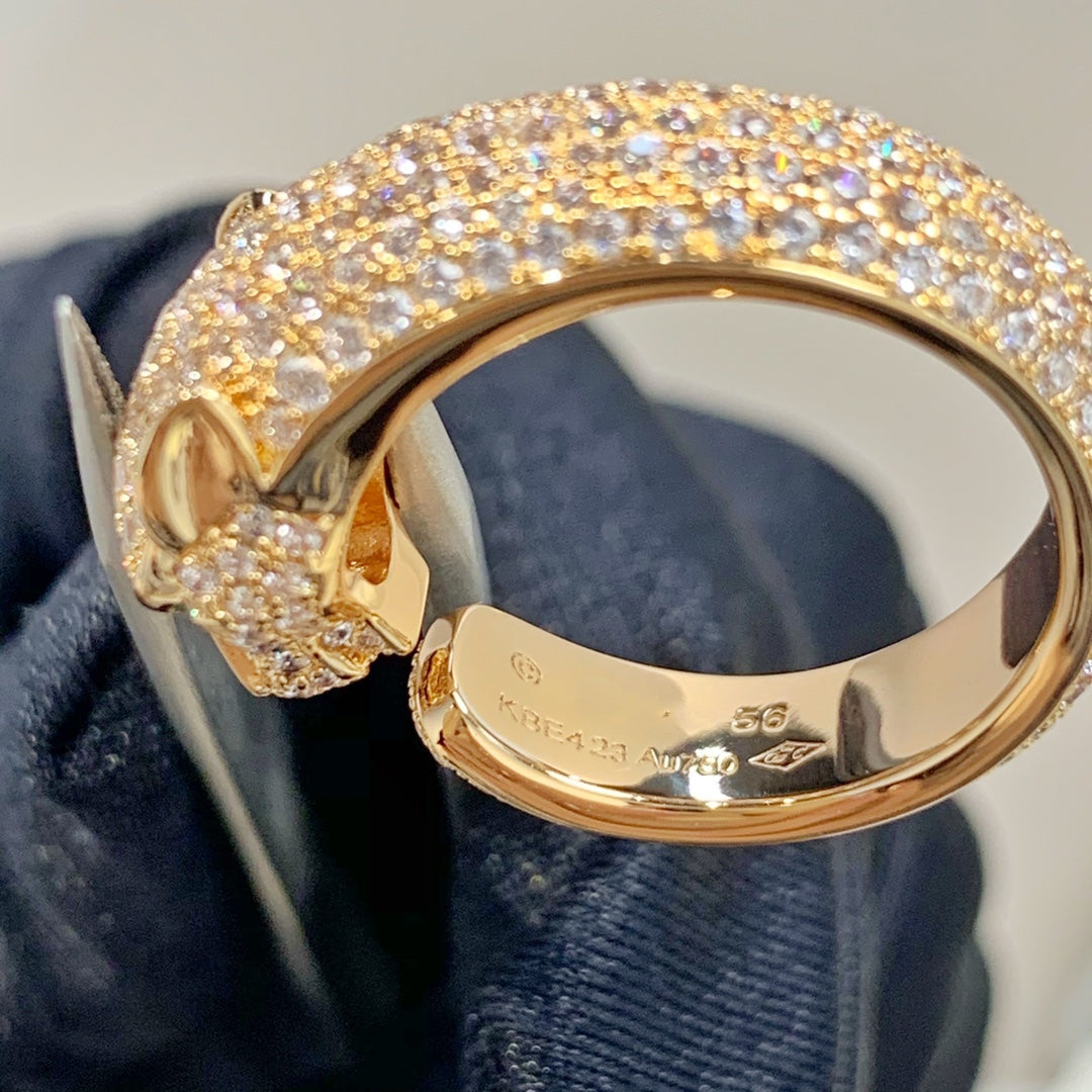 [TOPON]PANTHERE PINK GOLD DIAMOND RING