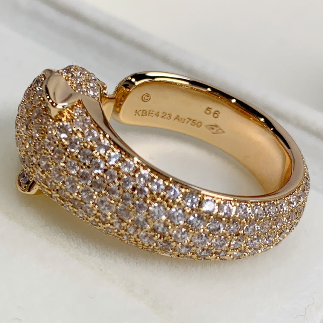 [TOPON]PANTHERE PINK GOLD DIAMOND RING