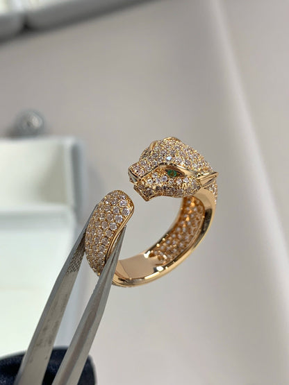 [TOPON]PANTHERE PINK GOLD DIAMOND RING