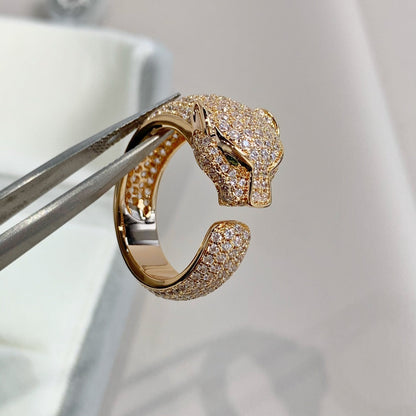 [TOPON]PANTHERE PINK GOLD DIAMOND RING