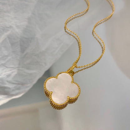 [TOPON]CLOVER 25MM MOP LARGE PENDANT NECKLACE