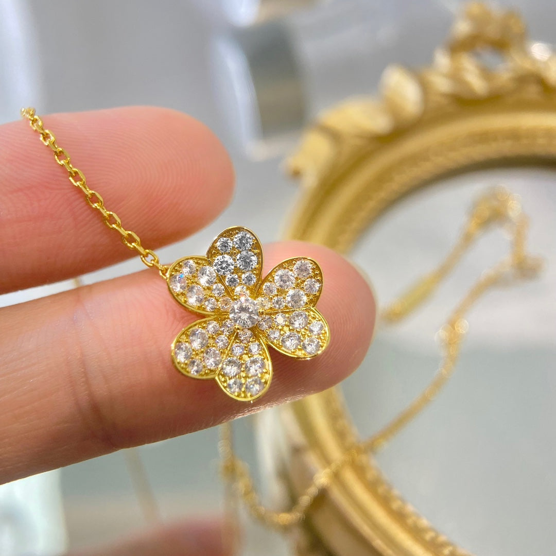 [TOPON]FLOWER DIAMOND NECKLACE