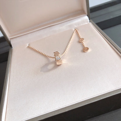 [TOPON]SERPENTI PEDANT DIAMOND PINK GOLD NECKLACE