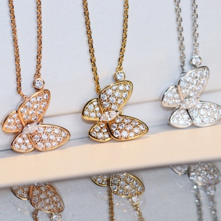 [TOPON]BUTTERFLY DIAMOND NECKLACE