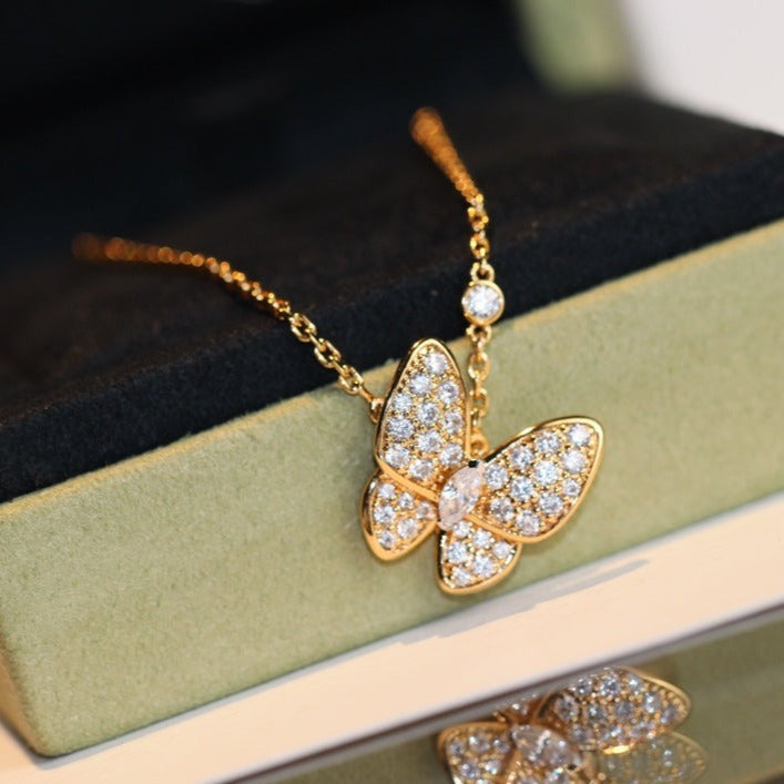 [TOPON]BUTTERFLY DIAMOND NECKLACE