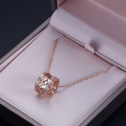 [TOPON]ZERO 1 PINK GOLD DIAMOND OPEN NECKLACE