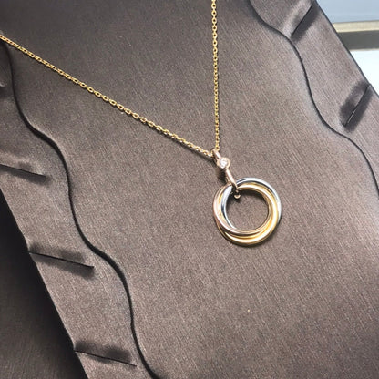 [TOPON]TRINITY SILVER GOLD PINK GOLD NECKLACE