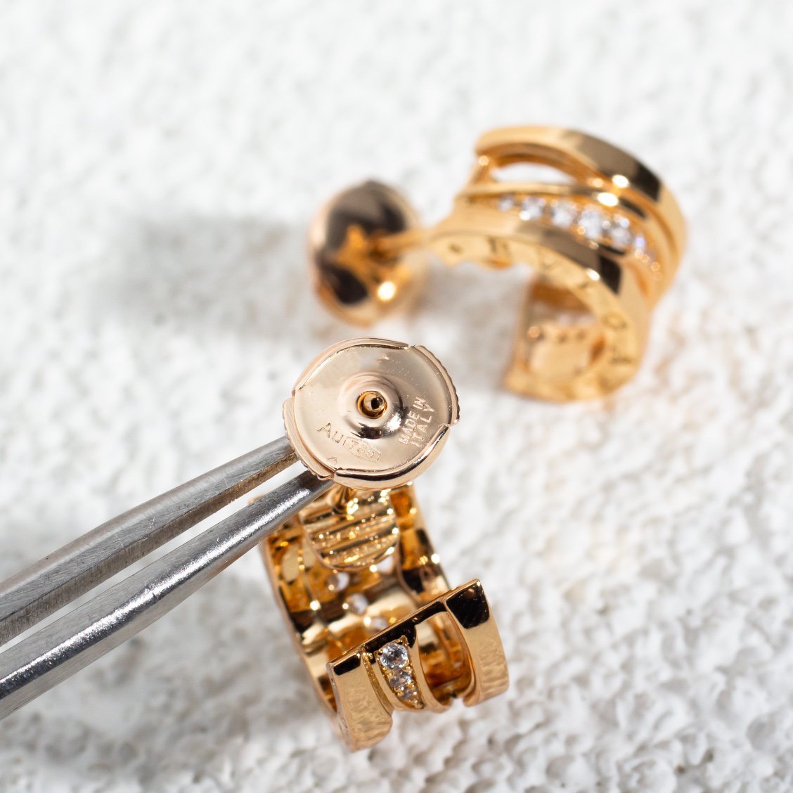 [TOPON]ZERO 1 PINK GOLD DIAMONDS EARRINGS