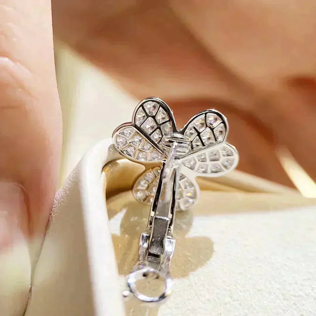 [TOPON]CLOVER COMOS DIAMOND EARRINGS SILVER