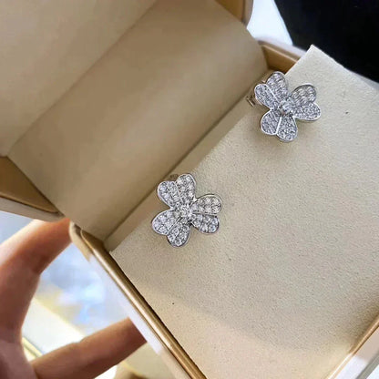 [TOPON]CLOVER COMOS DIAMOND EARRINGS SILVER