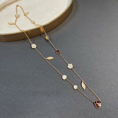 [TOPON]LUCKY SPRING 15 MOTIFS GOLD NECKLACE