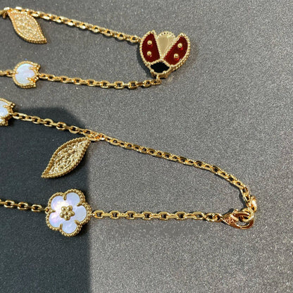 [TOPON]LUCKY SPRING 15 MOTIFS GOLD NECKLACE